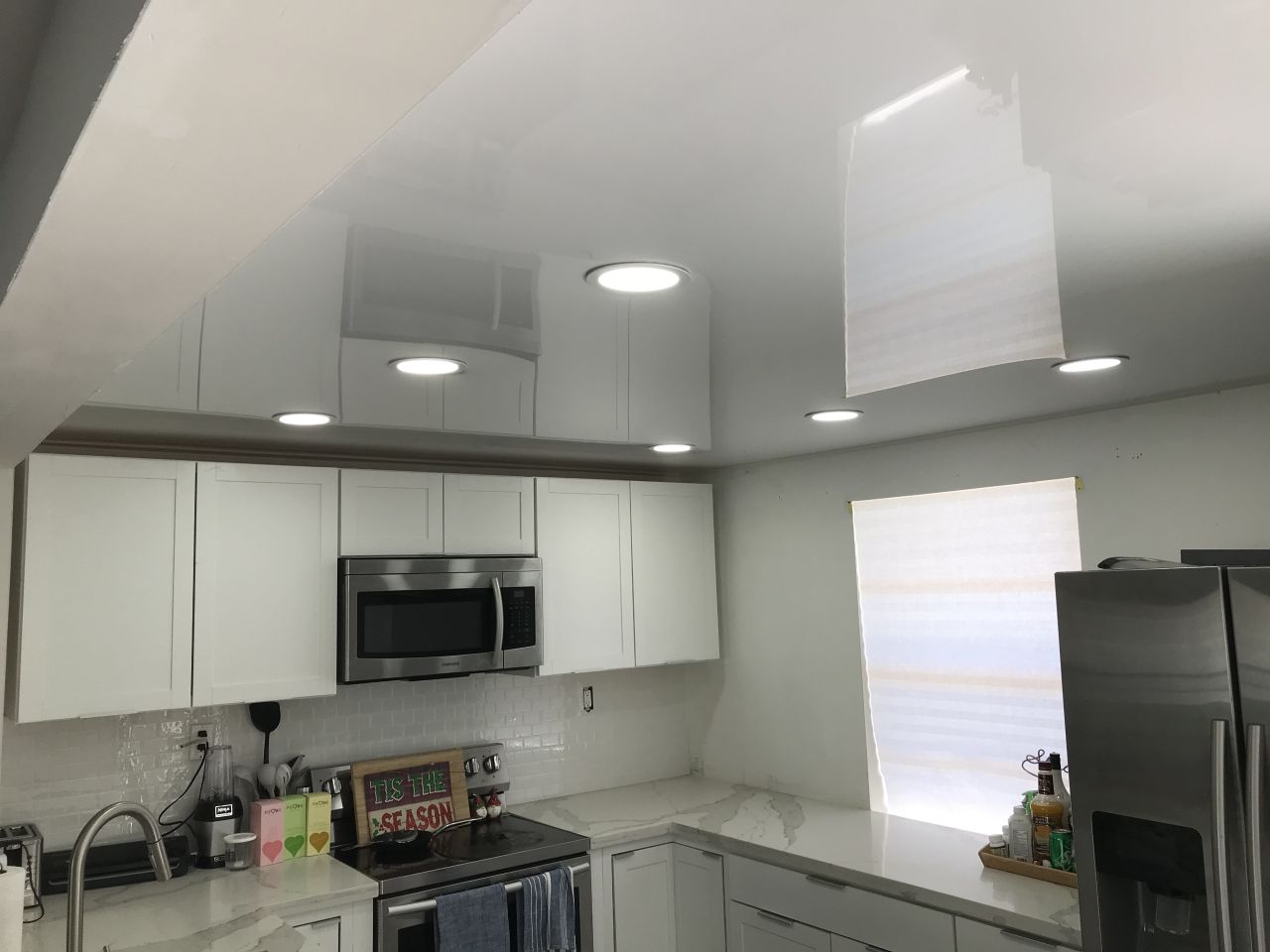 glossy reflective ceiling houston